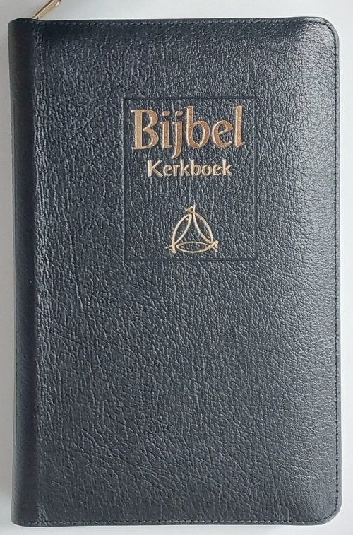 BIJBEL + Kerkboek zwart leer goudsnee rits Major NBG