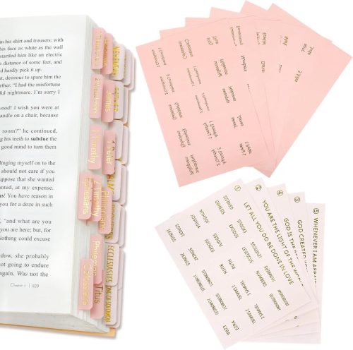 165 Pcs Bijbel Tabs met Grote Letters, Eenvoudig aan te brengen en te lezen, Inclusief Lege Tabs voor Oude en Nieuwe Testament, Geschikt voor Mannen en Vrouwen