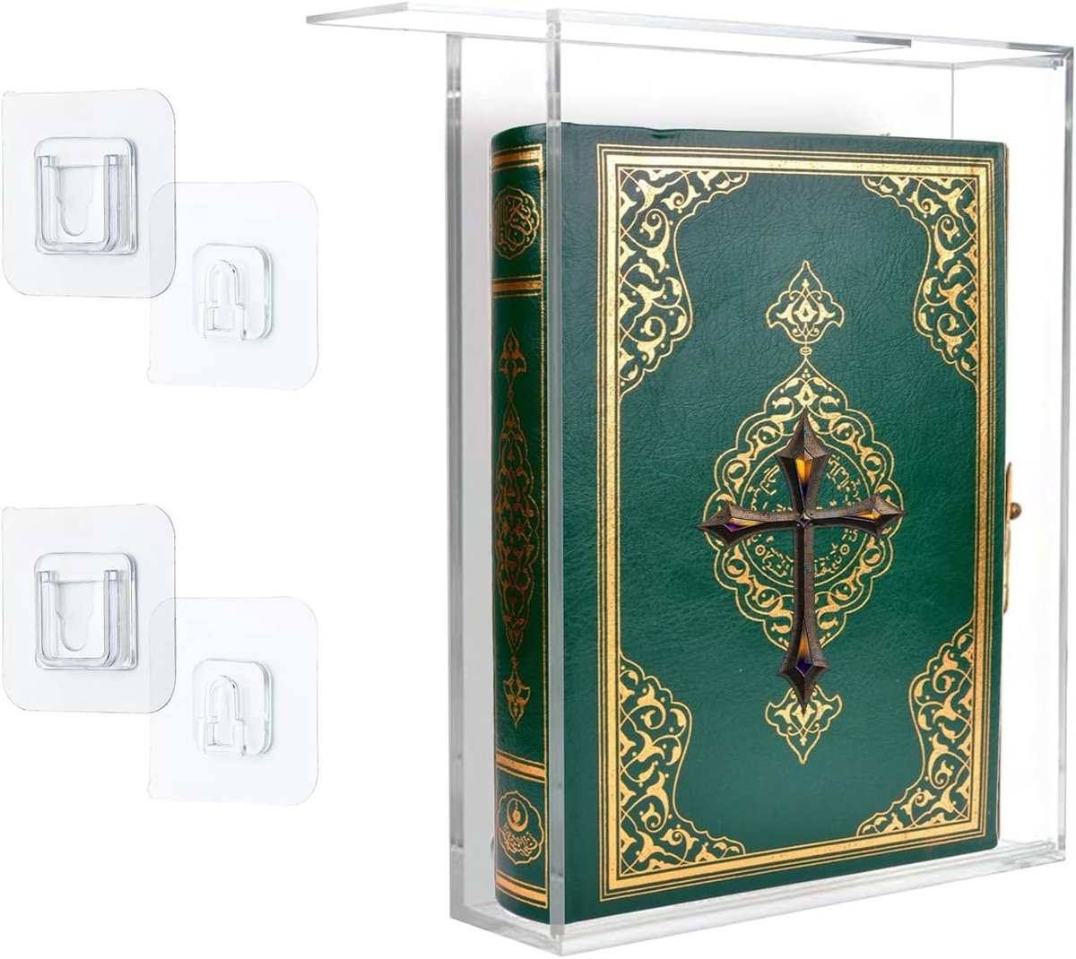 Bijbel Beschermhoes - Transparante Acryl Display Case voor Wandmontage in Slaapkamer, Woonkamer en Kantoor - Afmetingen 26.2x18x5cm, Ideaal voor Boeken en Verzamelobjecten