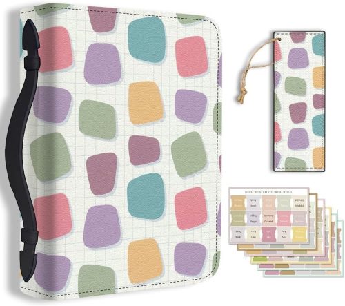 Duurzame Lederen Bijbel Cover met Handvat voor Mannen en Vrouwen - Beschermende Boekhouder voor Studie en Documenten, Ideaal voor Boekliefhebbers 28,5x20,3cm