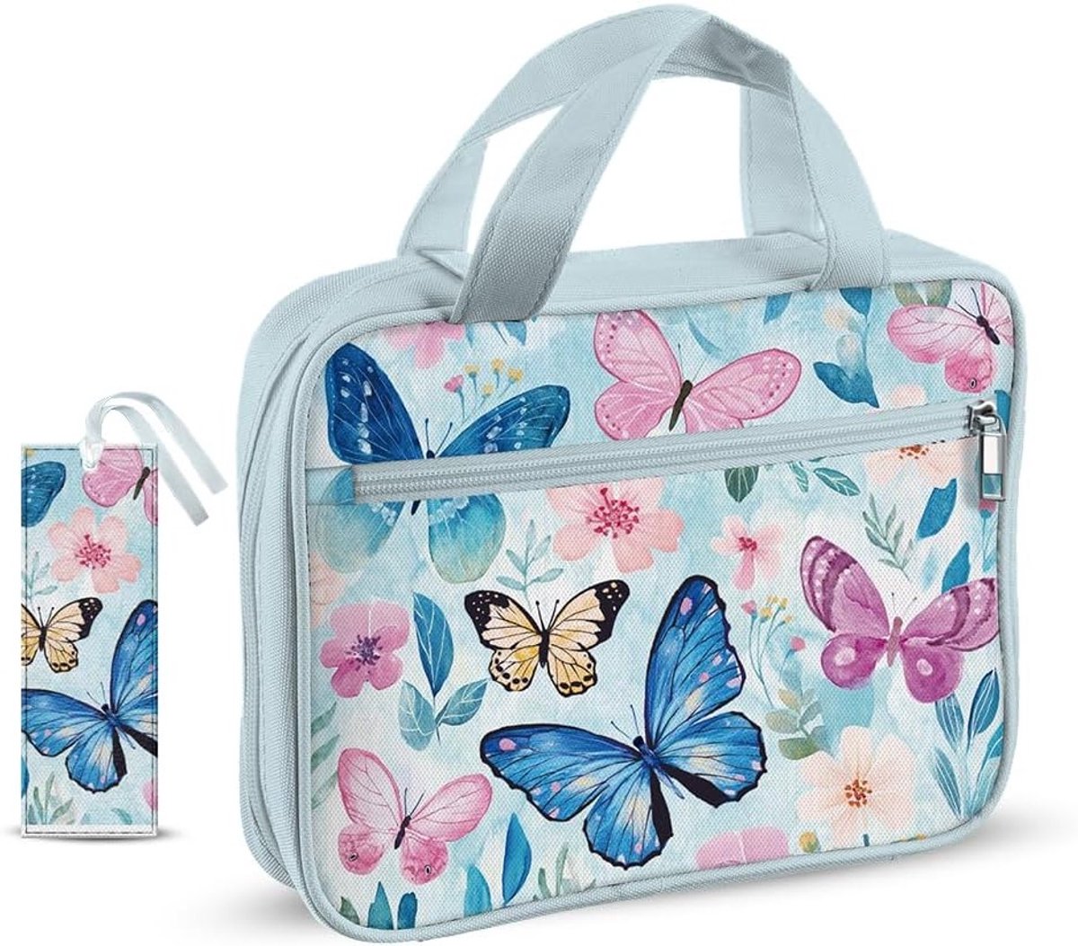 Grote Bijbelhoes met Handvatten 27x20cm - Beschermende Tas voor Bijbels met Vakken en Boekenleggers, Ideaal voor Vrouwen en Mannen, Perfecte Accessoires voor Bijbelnotities