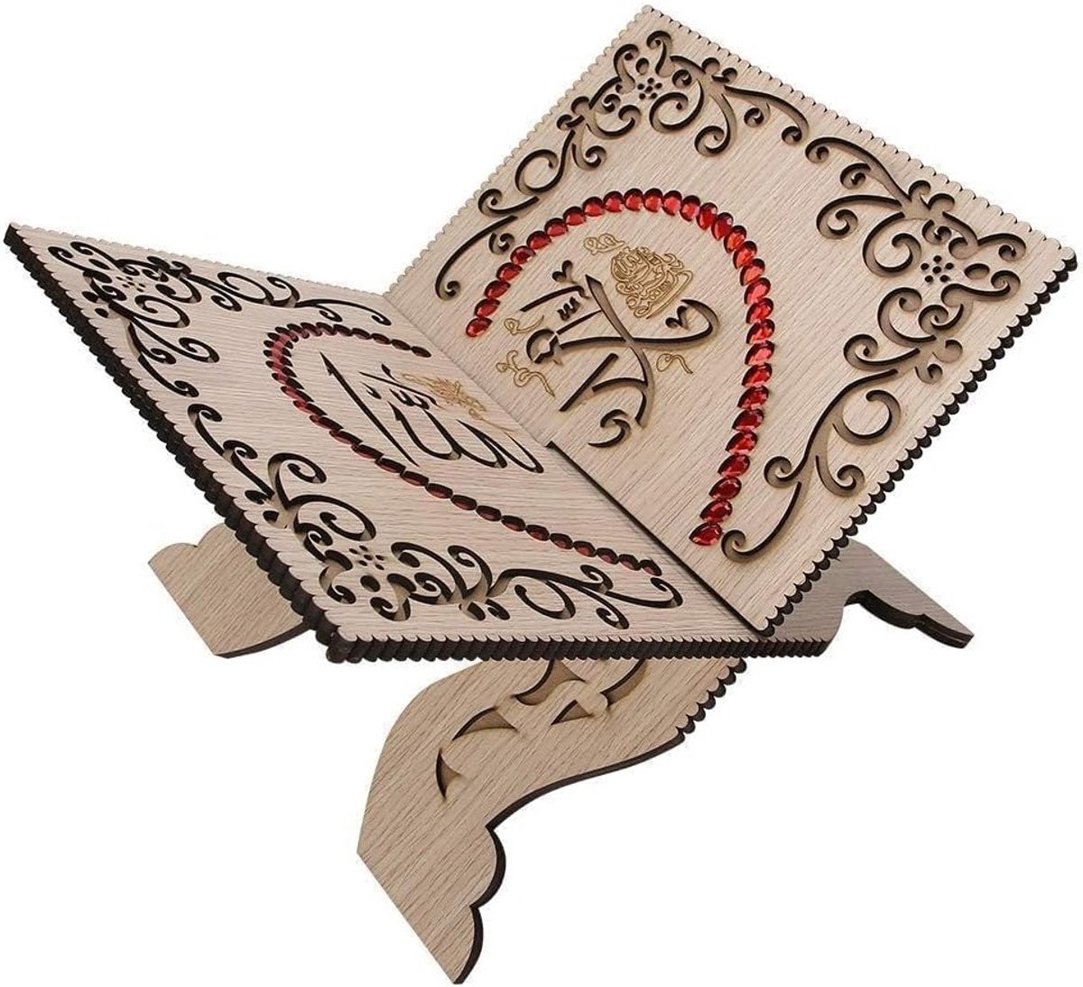 Houten Boeksteun Handgemaakt voor Quran, Bijbel en Heilige Teksten - Perfecte Decoratie en Ondersteuning