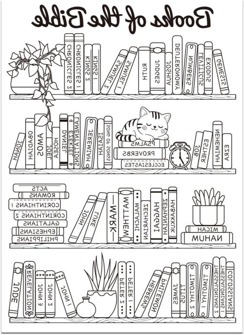 Vijfstuks Bijbelboeken Tracker Stickers voor Organisatie, Studie en Decoratie van Bijbels met Grappige Ontwerpen